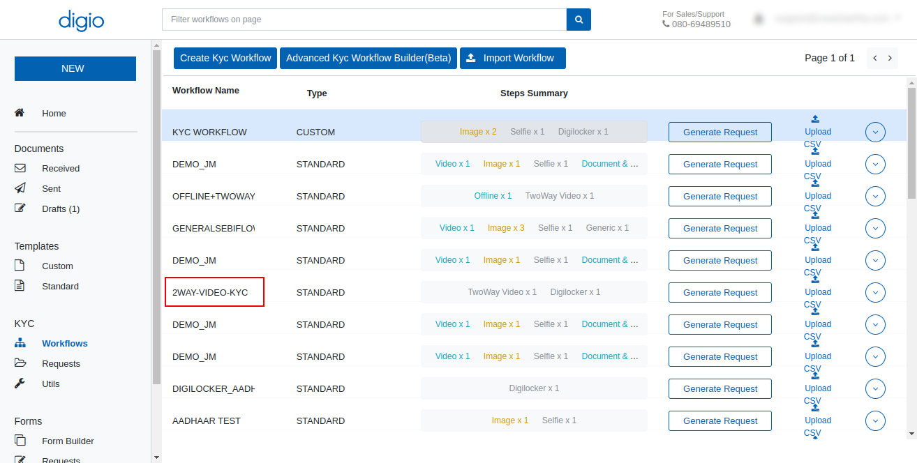 How to get KYC Workflow Name?